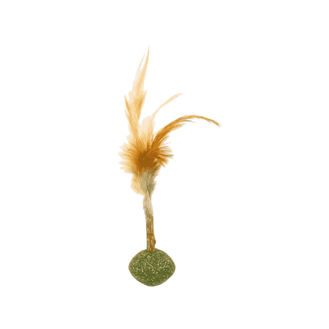 Bubimex Matatabi Stick con Bola de Hierba Gatera y Plumas