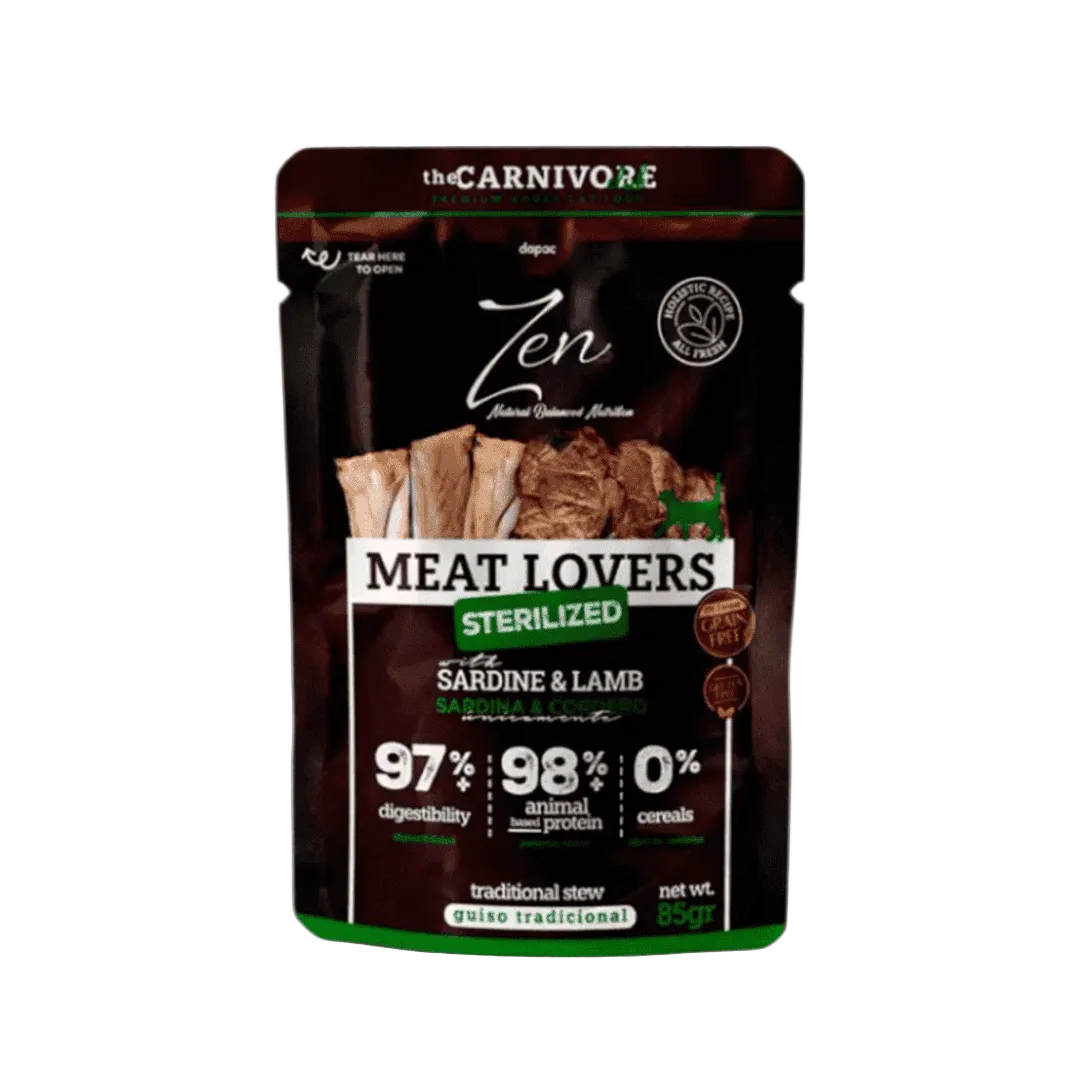 Zen Cat Pouch Meat Cordero & Sardina 85g