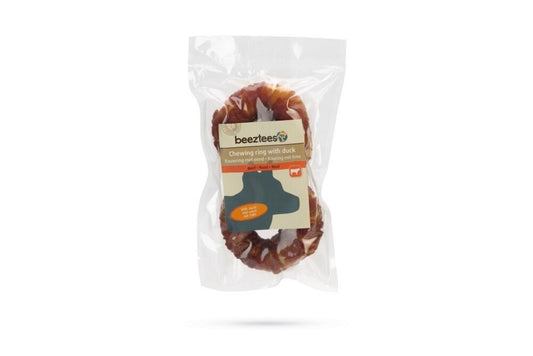 Donuts de pato snack para perro 7.5cm