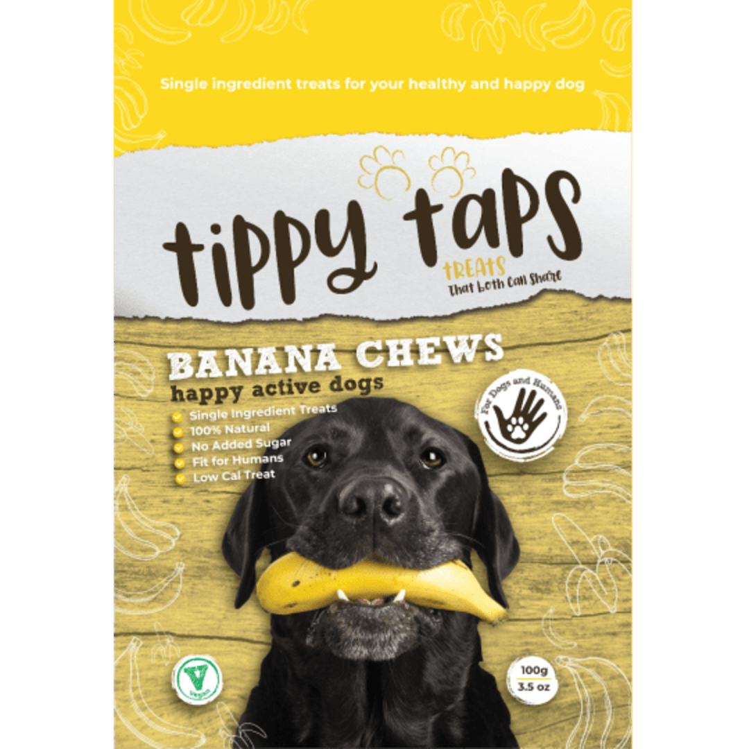 Tippy Taps  Plátano fruta deshidratada perros