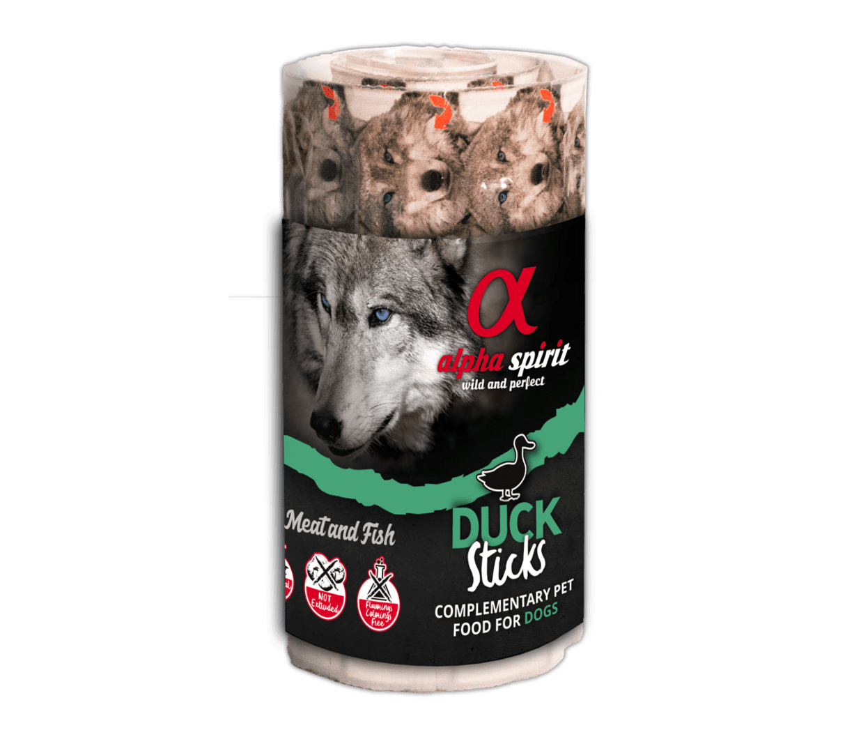Alpha Spirit Snack Ristra de Pato 16 Barritas para Perros