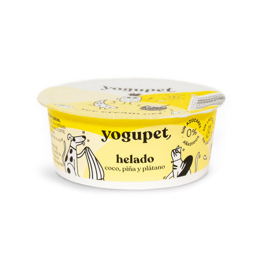 Helado Yogupet Coco, Piña y Plátano