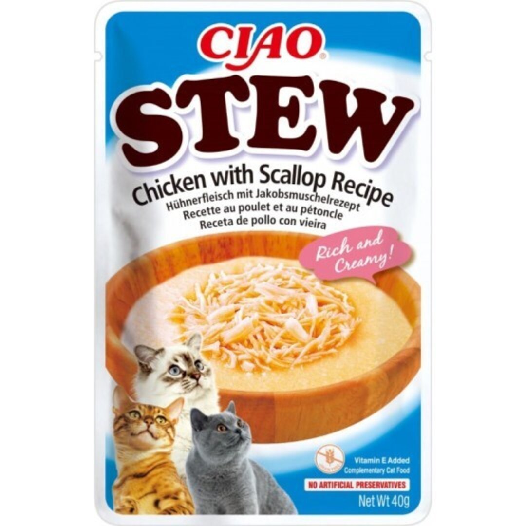 Ciao Stew Guiso de Pollo con Vieira - Gatos