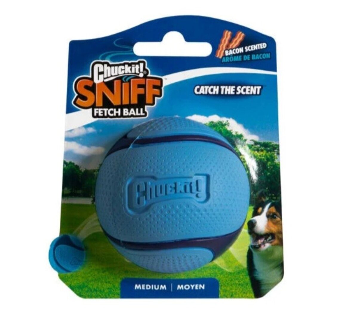 CHUCK IT! PELOTA CON SABOR A BACON PARA PERROS