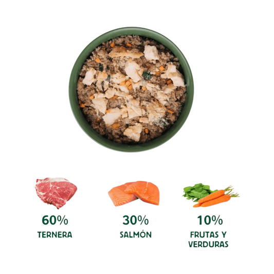 Lata Salmón y Ternera para perros 400g - Filosofía BARF Wild Balance