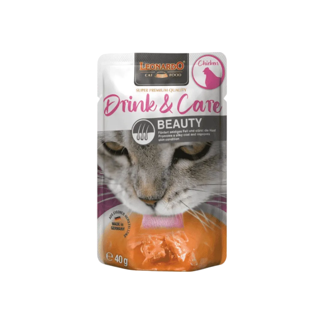 LEONARDO Drink & Care Beauty Caldo de Pollo | Gatos