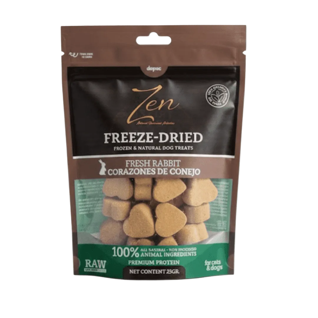 Corazones de Conejo Liofilizados Snacks Perros y Gatos – ZEN