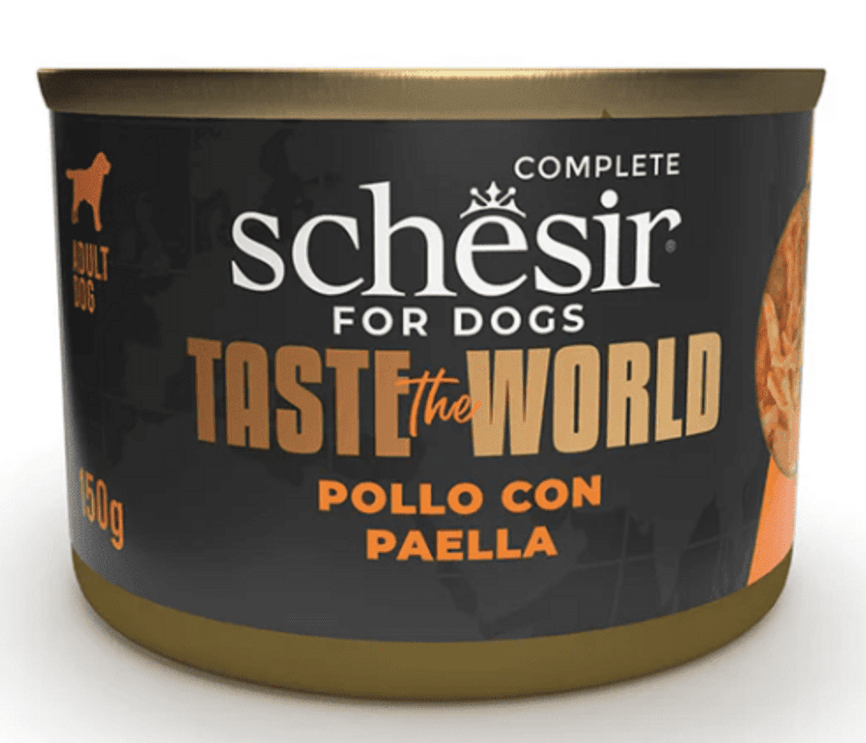 Schesir Pollo con Paella | Comida Húmeda Perro en Caldo 150g en Lata