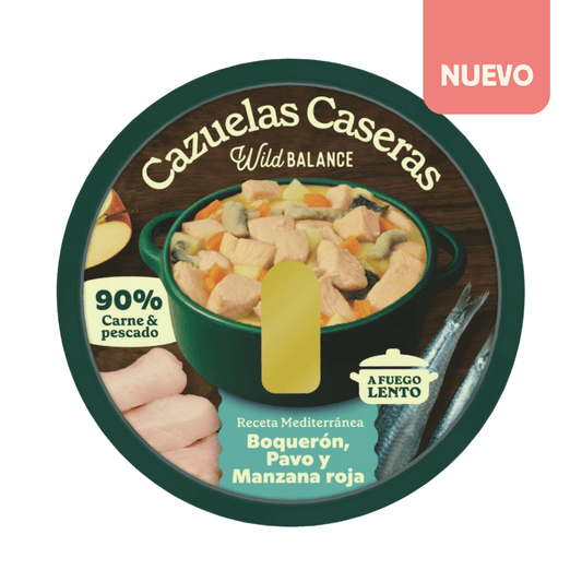 Cazuela casera de Boquerón, Pavo y Manzana para perros 280g
