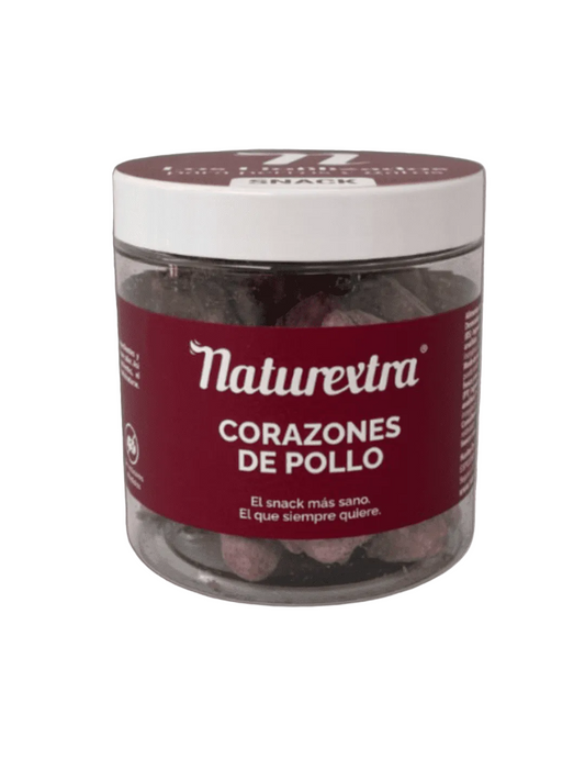 Naturextra Corazones de Pollo Liofilizados | Snack para Perros y Gatos