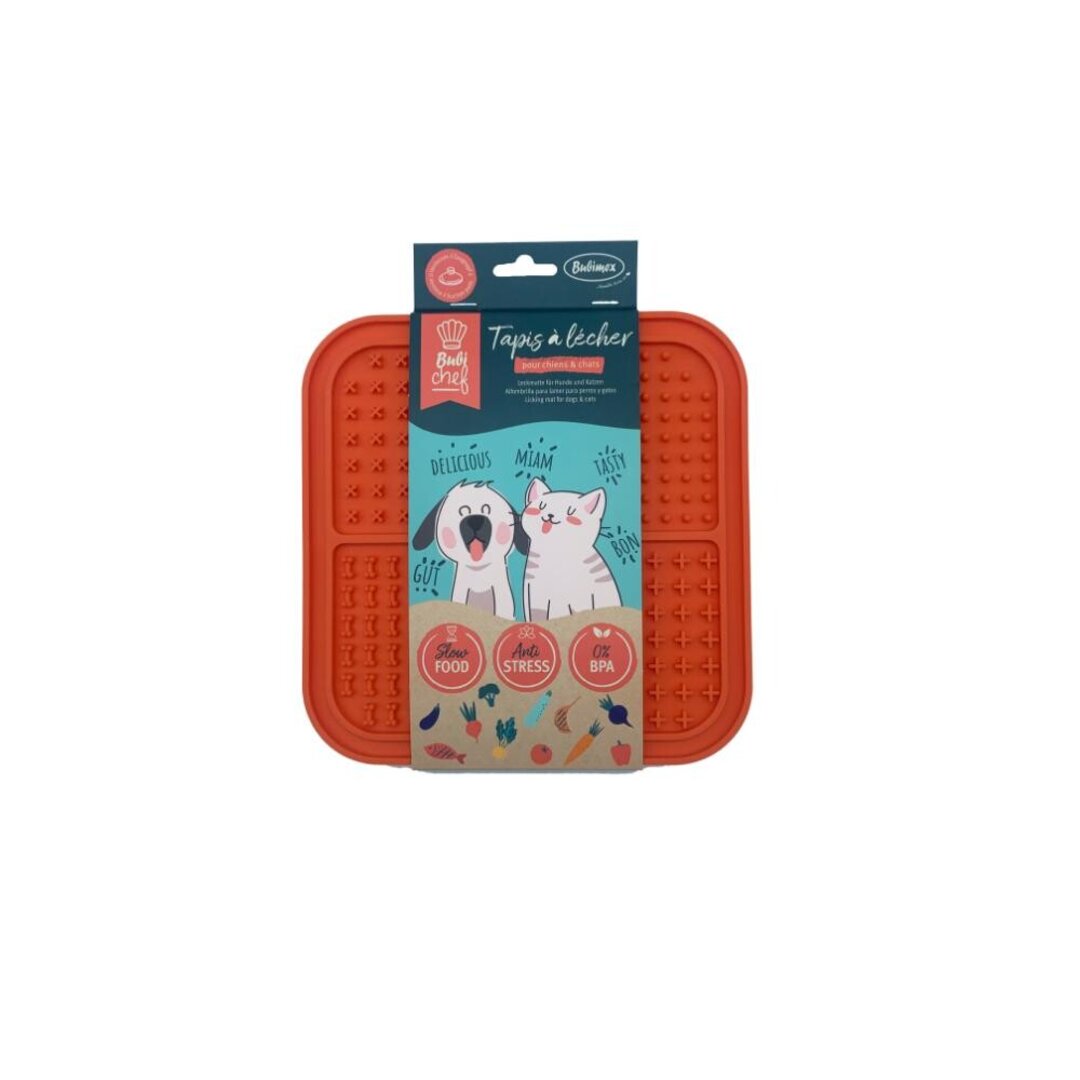 BubiChef LickFour Alfombrilla para Lamer Naranja