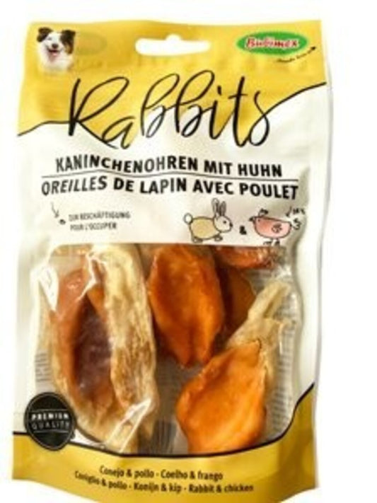 Bubimex Orejas de Conejo con pato Snack Natural para Perros 90gr