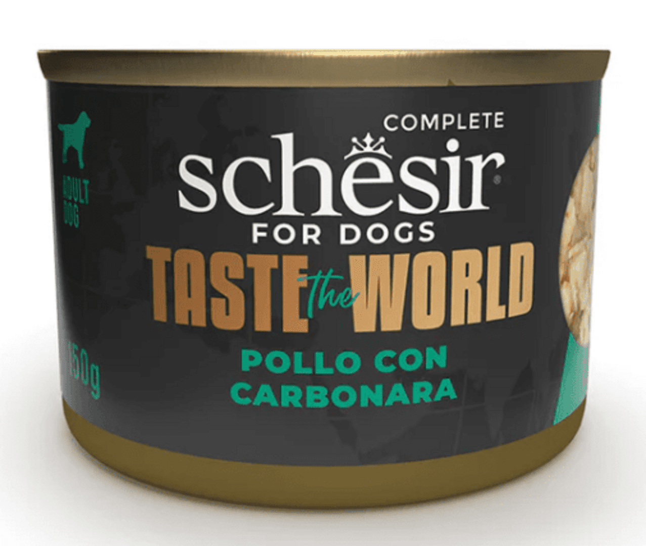 Schesir Pollo a la Carbonara comida húmeda perro 150g en lata
