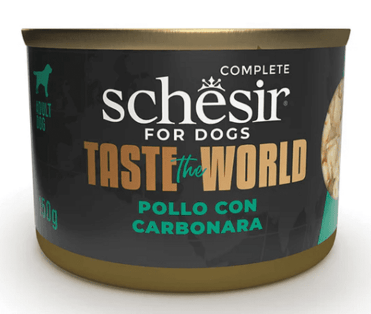Schesir Pollo a la Carbonara comida húmeda perro 150g en lata