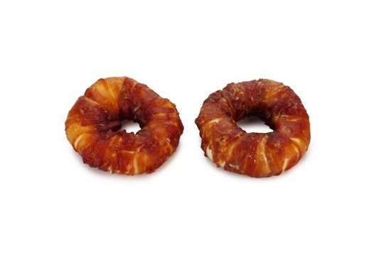 Donuts de pato snack para perro 7.5cm