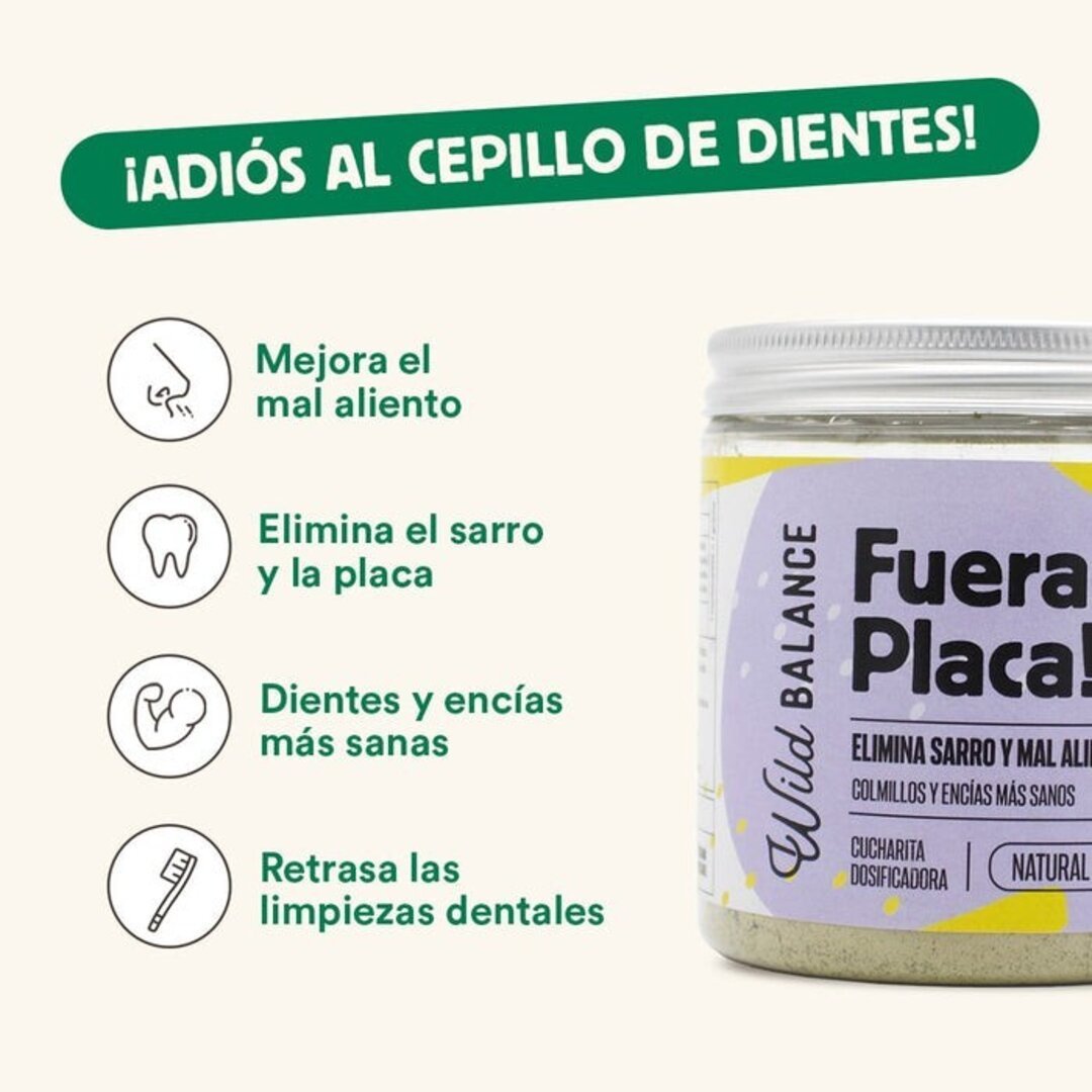 FUERA PLACA! Suplemento para eliminar el sarro y el mal aliento