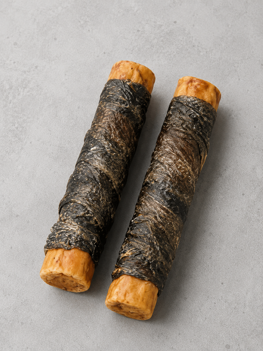Palitos de colágeno de ternera con piel de fletán