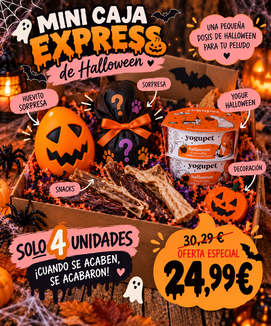 🎃 Mini Caja Express de Halloween  perros 👻