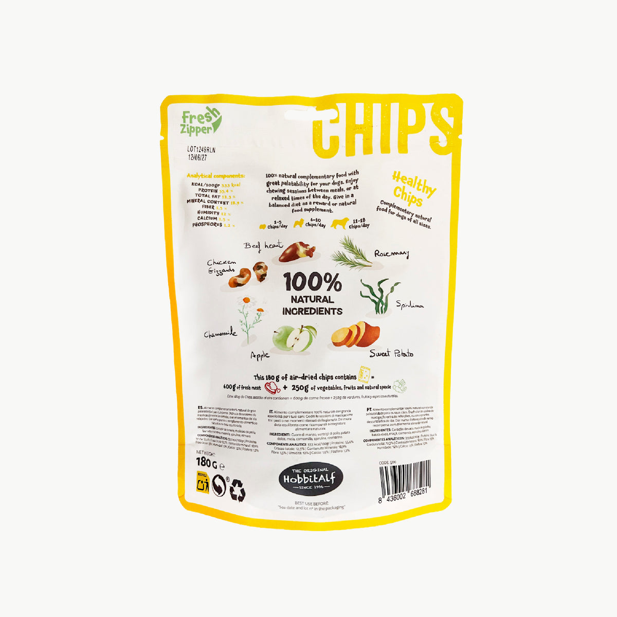 HEALTHY CHIPS RELAX snack perro | 180g