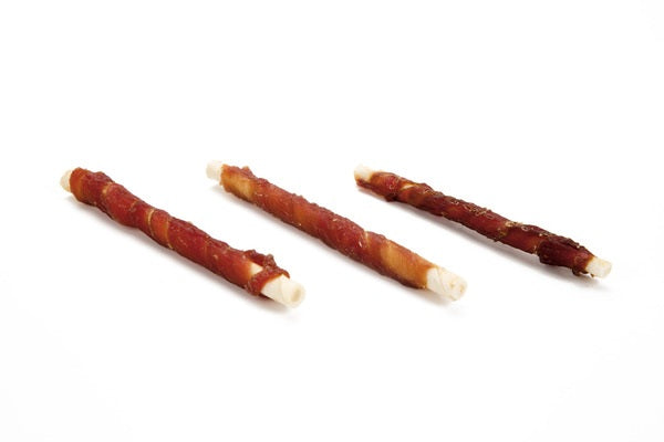 Palitos recubiertos de pato snack perro