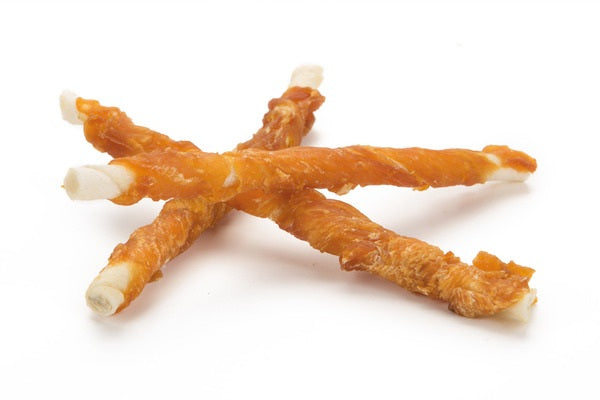 Palitos recubiertos de pollo snack perro