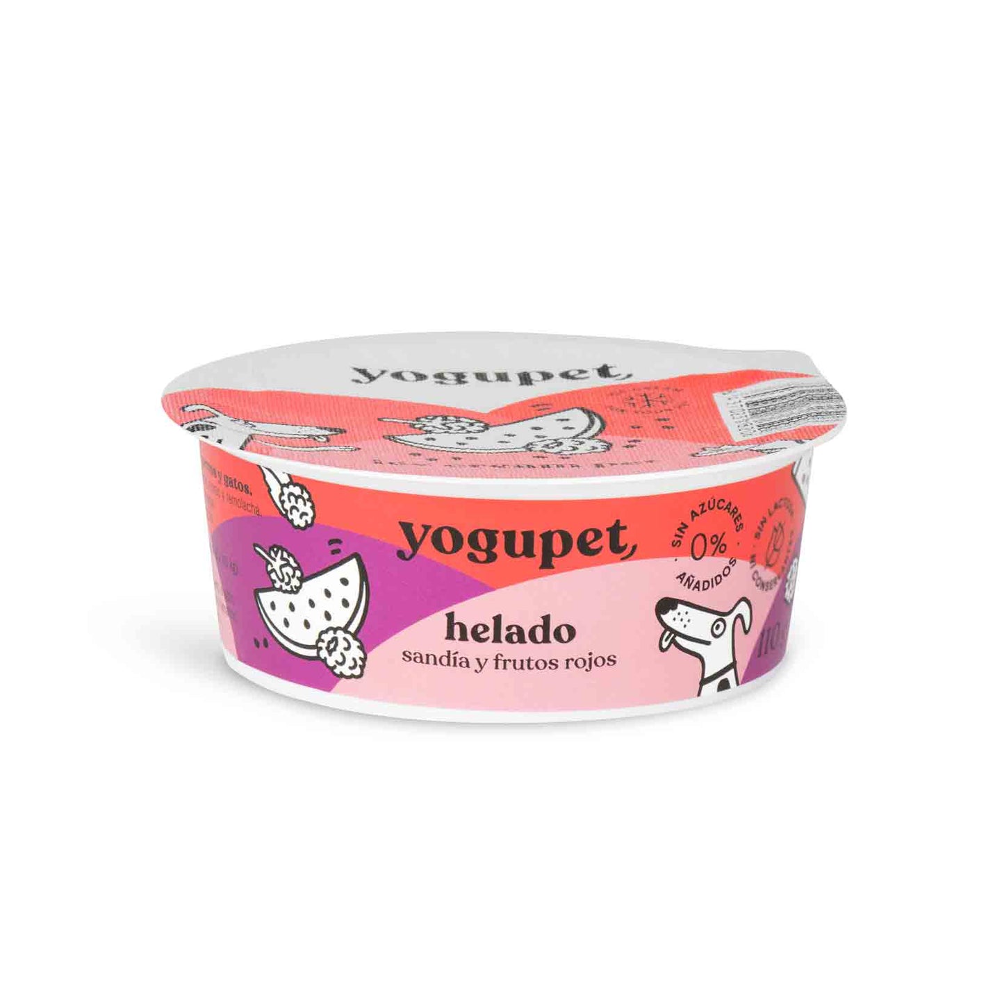 Helado Yogupet Sandía y Frutos Rojos